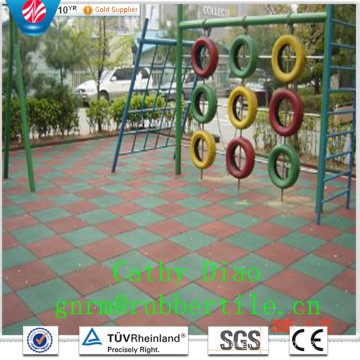 Gym Rubbr Tiles Outdoor Safety Sports Rubber Flooring Tile, Playground Rubber Tiles, Recycle  Rubber  Tile